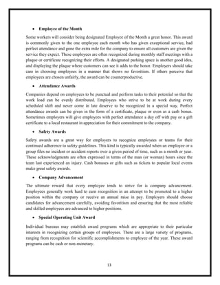 TCS - Reward System - Detailed Report | PDF