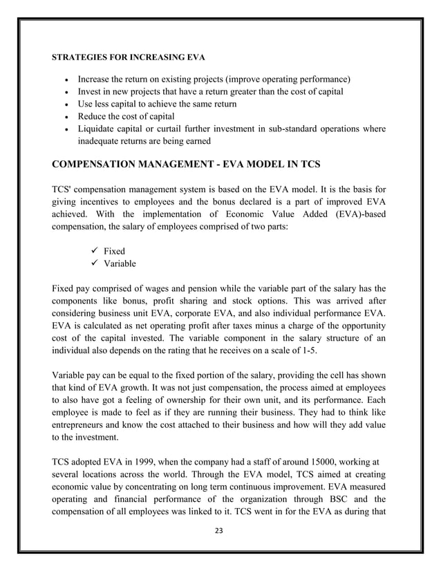 TCS Reward System Detailed Report