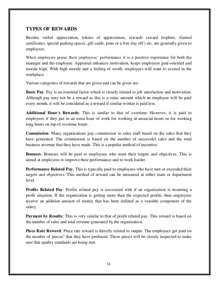 tcs reward system detailed report