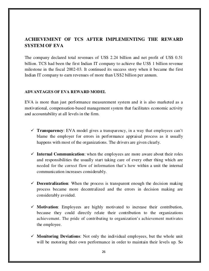 TCS Reward System Detailed Report