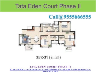 Tata Eden Court Phase II

3BR-3T (Small)
TATA E D E N C O U R T P H A S E I I
H T T P : / / W W W. A L L C H E C K D E A L S . C O M / P R O J E C T - TATA - E D E N - C O U R T- P H A S E - 2 -

 