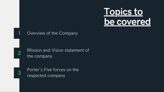 Tata group Vision and mission and its porter's five forces