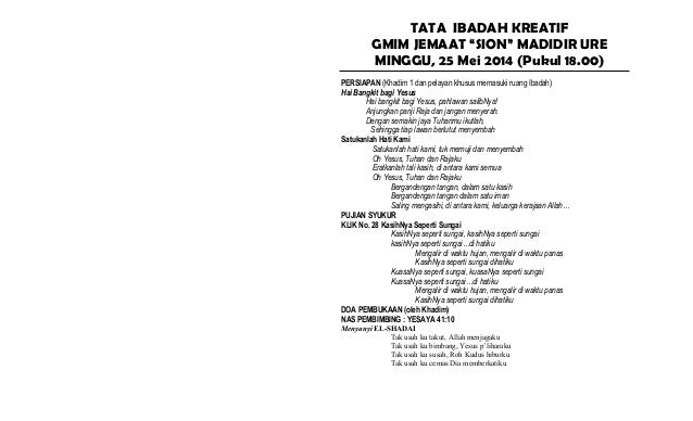 Tata ibadah kreatif 26 april 2019 Tata ibadah kreatif 26 april 2019