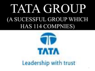 TATA GROUP(A SUCESSFUL GROUP WHICH    HAS 114 COMPNIES) 1 