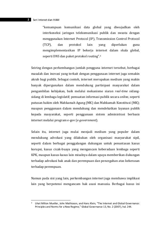 Tata Kelola Internet Indonesia dan HAM