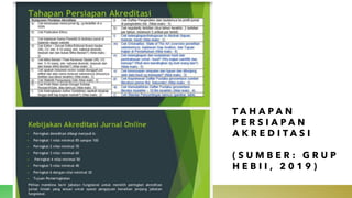 T A H A P A N
P E R S I A P A N
A K R E D I T A S I
( S U M B E R : G R U P
H E B I I , 2 0 1 9 )
 