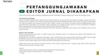 P E R TA N G G U N G J A W A B A N
E D I T O R J U R N A L D I H A R A P K A N
 