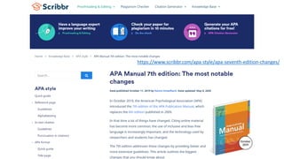 https://www.scribbr.com/apa-style/apa-seventh-edition-changes/
 
