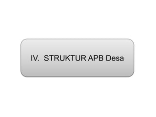 IV. STRUKTUR APB Desa
 