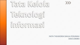 Tata kelola teknologi informasi | PPTX
