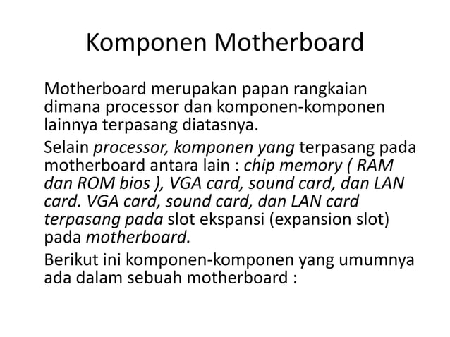 Peta Tata letak komponen | PPT