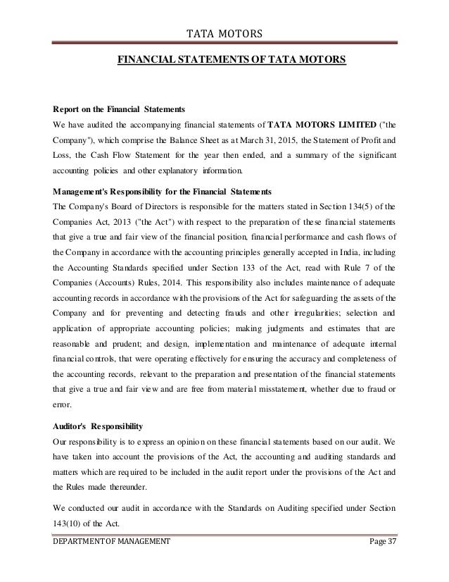 tata motors financial statement 2012 The tata motors cash flow statement is one of the important reports considered by investors doing a fundamental analysis of the company the profit-loss statement shows tata motors profits, the. tata motors financial statement 2012 The tata motors cash flow statement is one of the important reports considered by investors doing a fundamental analysis of the company the profit-loss statement shows tata motors profits, the.