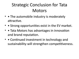 Comprehensive Strategic External Analysis of Tata Motors in the ...