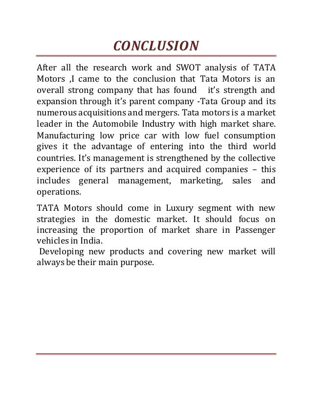Tata Motors Project For Mba tata motors project Tata Motors Project For Mba tata motors project