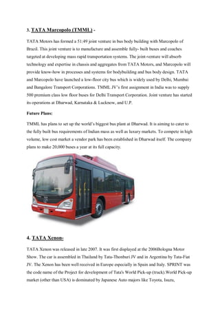 Tata motors - International Business Project Report | PDF