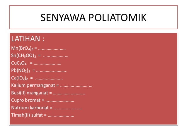 Tata Nama Senyawa