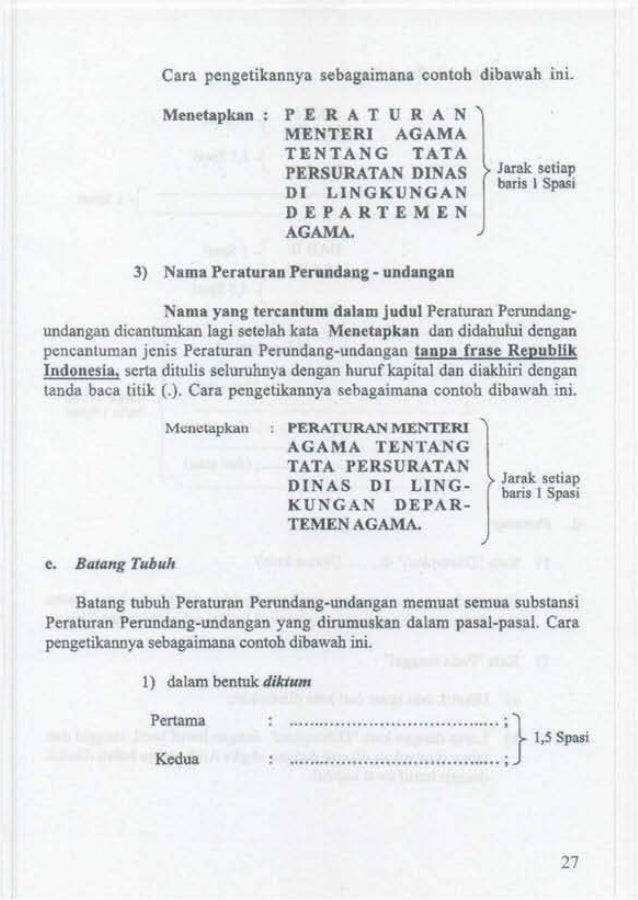Tata persuratan dinas di lingkungan departemen agama 2011