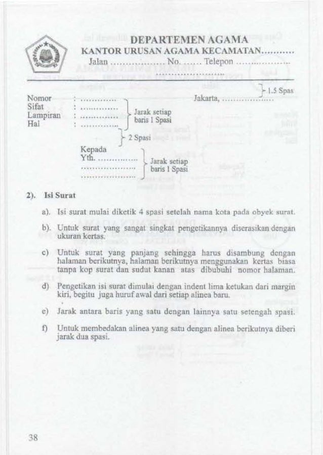 Tata persuratan dinas di lingkungan departemen agama 2011