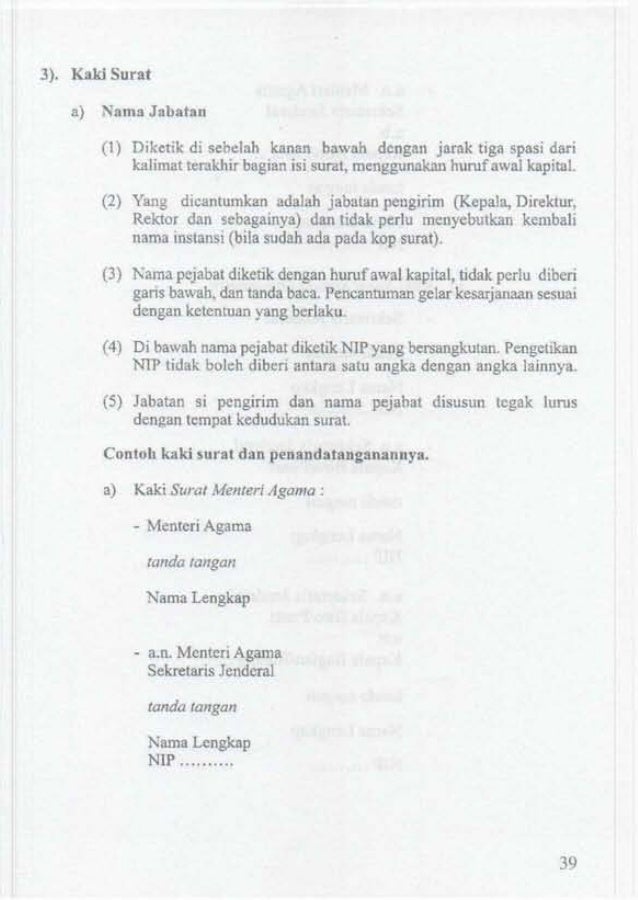 Tata persuratan dinas di lingkungan departemen agama 2011