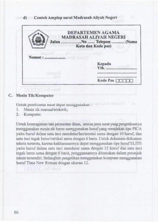 Tata persuratan dinas di lingkungan departemen agama 2011