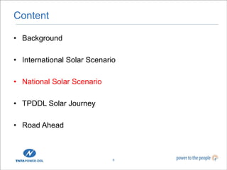Tata power delhi distribution's solar journey | PPT