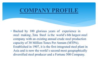 Tata steel - EMPLOYEES SATISFACTION AND QUALITY OF WORK LIFE | PPTX