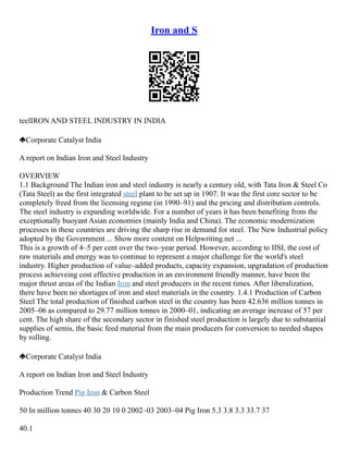 Tata Steel Corporate Social Responsibility | PDF