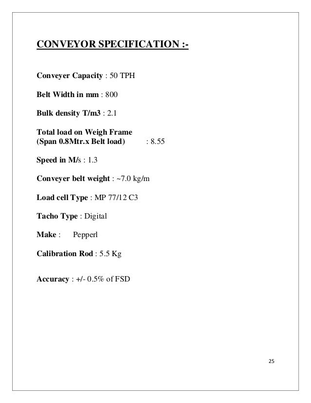 Study Of Stock House Weighing System At H Blast Furnace Tata Steel