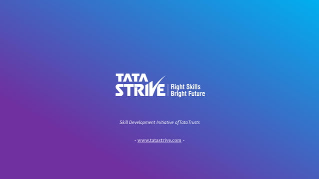 TATA STRIVE PRESENTATION .pdf | Web Development | Internet