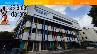 Duration: 130 min HIGH School Grades: 10,11,12 CCSS, NGSS
MPLS
 