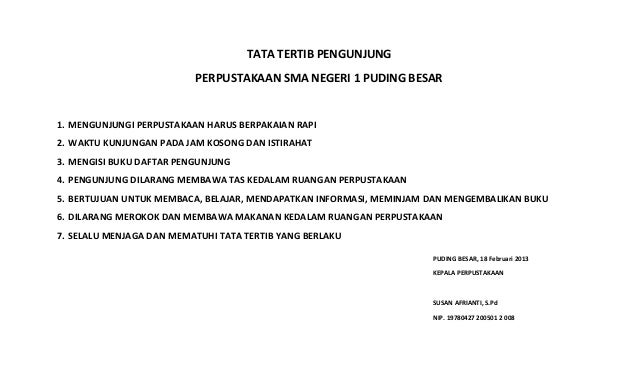 Tata Tertib Perpustakaan Sekolah Dasar - Rismax