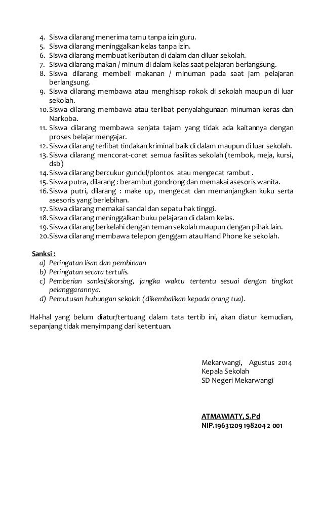 Tindakan Tatatertib In English