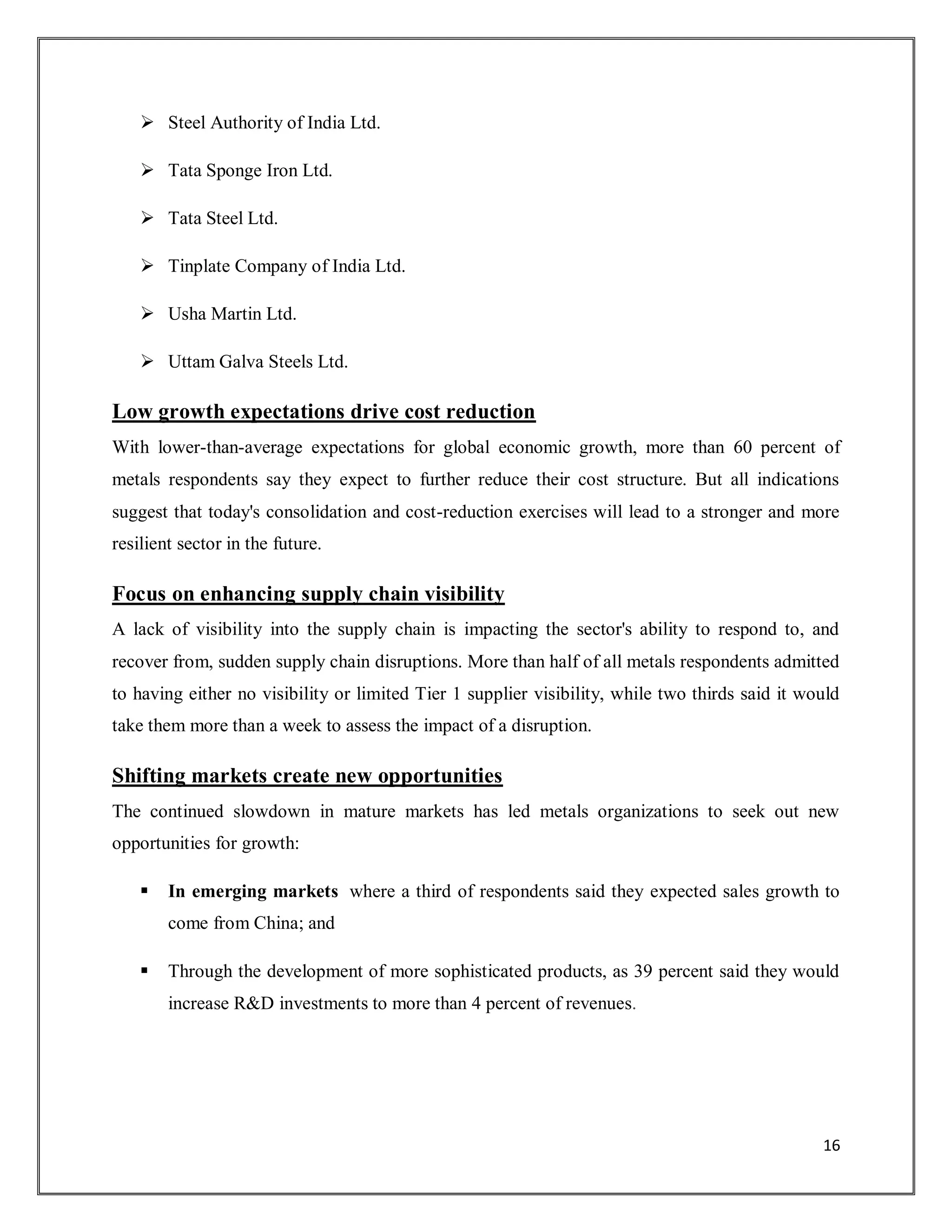 Tata Tinplate Company of India Ltd | PDF