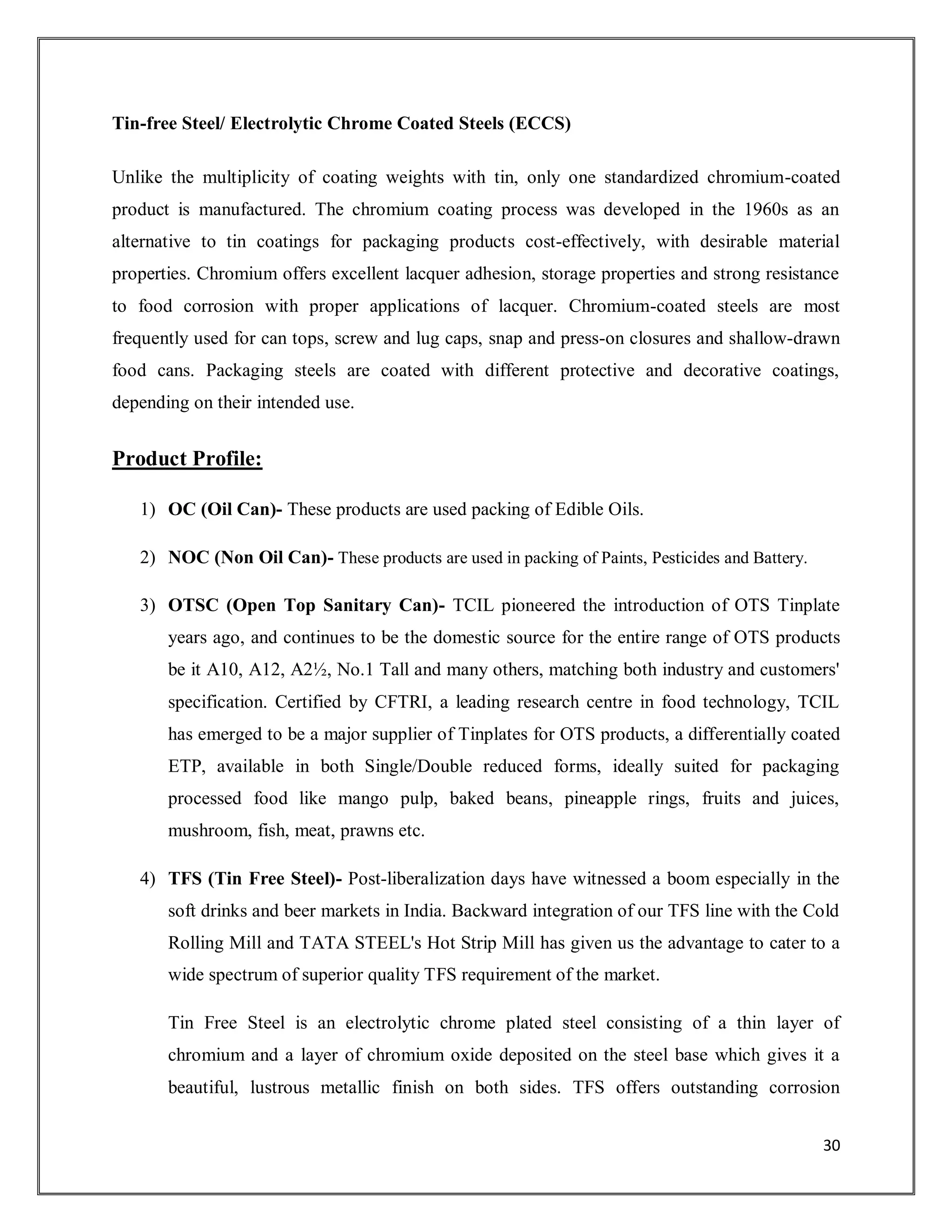 Tata Tinplate Company of India Ltd | PDF