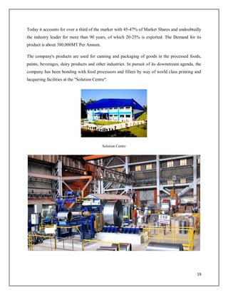 Tata Tinplate Company of India Ltd | PDF