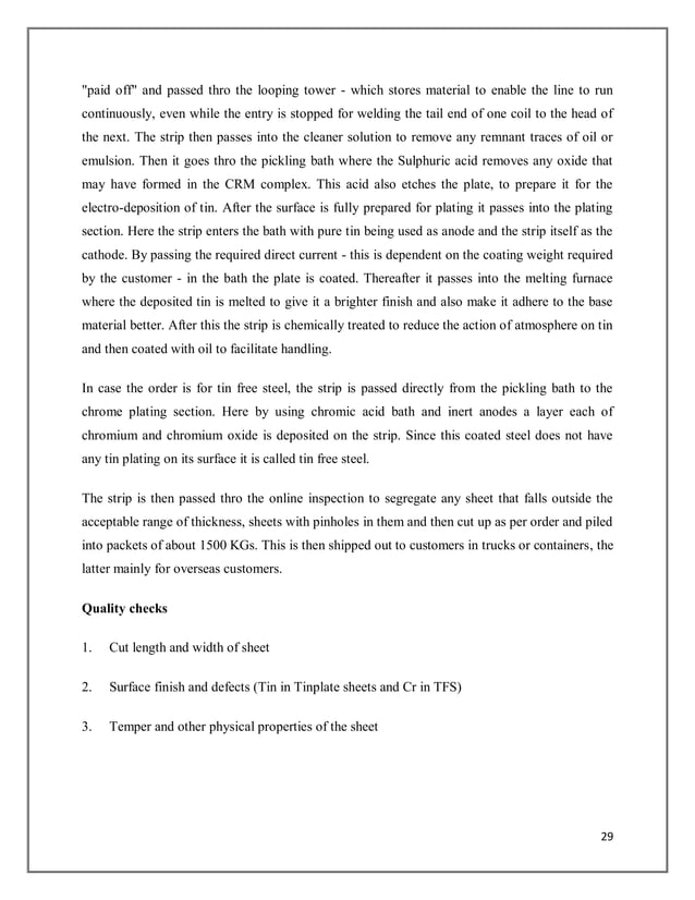 Tata Tinplate Company of India Ltd | PDF