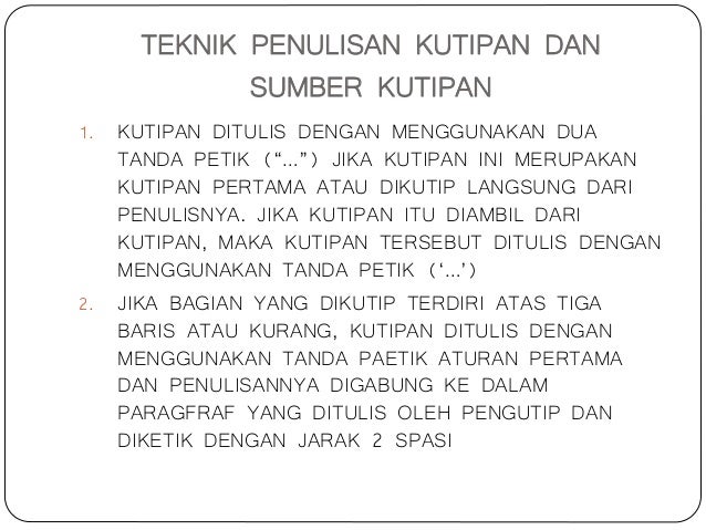 Tata Tulis Karya Tulis Ilmiah