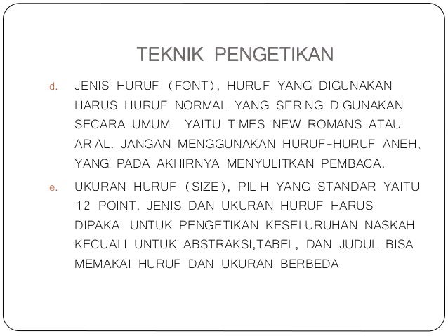Tata Tulis Karya Tulis Ilmiah
