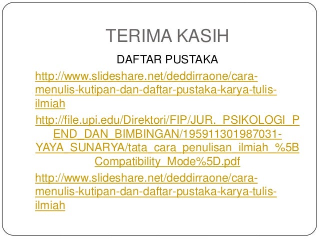 Tata tulis karya tulis ilmiah