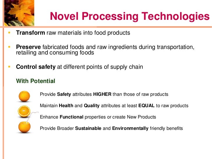Novel Food Processing Technologies Health Canada Novel Food Processing Technologies Health Canada