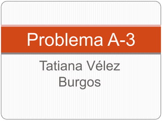 Tatiana Vélez Burgos Problema A-3 
