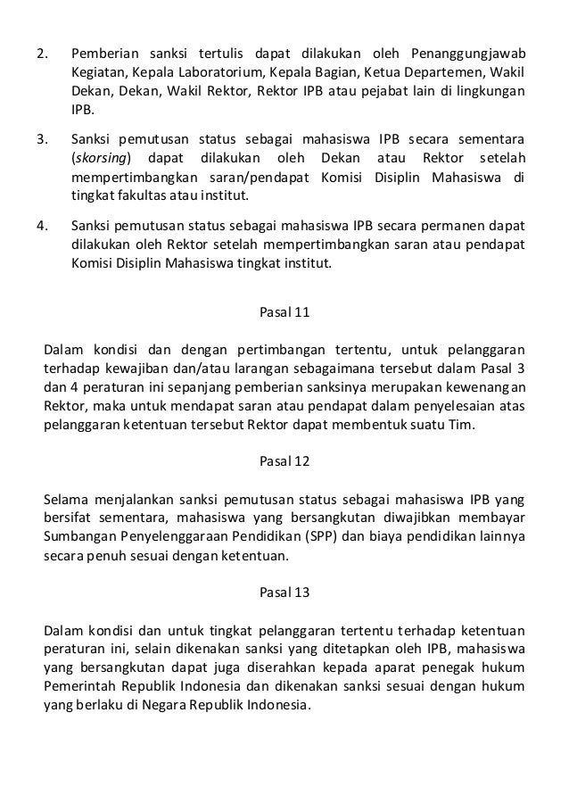 TATA TERTIB KEHIDUPAN KAMPUS BAGI MAHASISWA DI LINGKUNGAN INSTITUT PE…