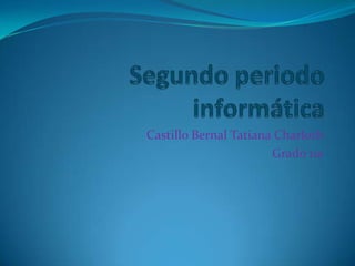 Castillo Bernal Tatiana Charloth
Grado 11a
 