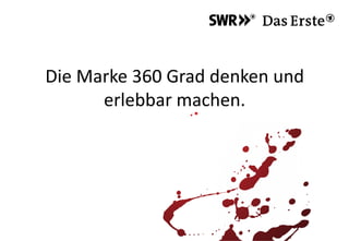 Die Marke 360 Grad denken und
erlebbar machen.
 