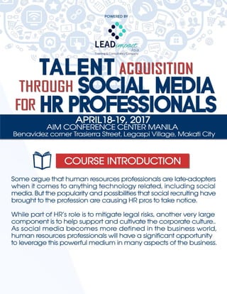 Talent Acquisition through Social Media for HR Professionals