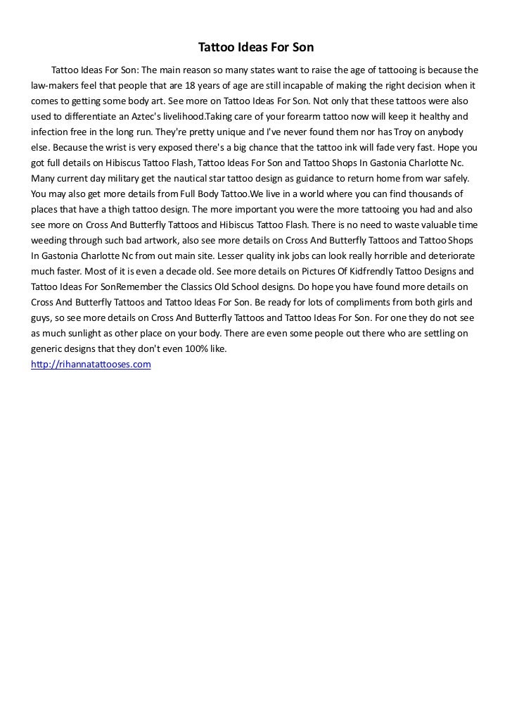 Tattoo Ideas For Son Tattoo Ideas For Son