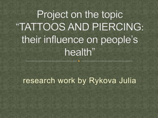 research work by Rykova Julia
 