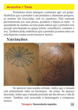 Aranha / Teia




Variações




       Tatuagens: Desvendando segredos   53
 
