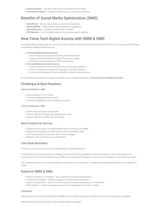 SMO vs SMM: Key Differences | Tatva Tech Digital | PDF