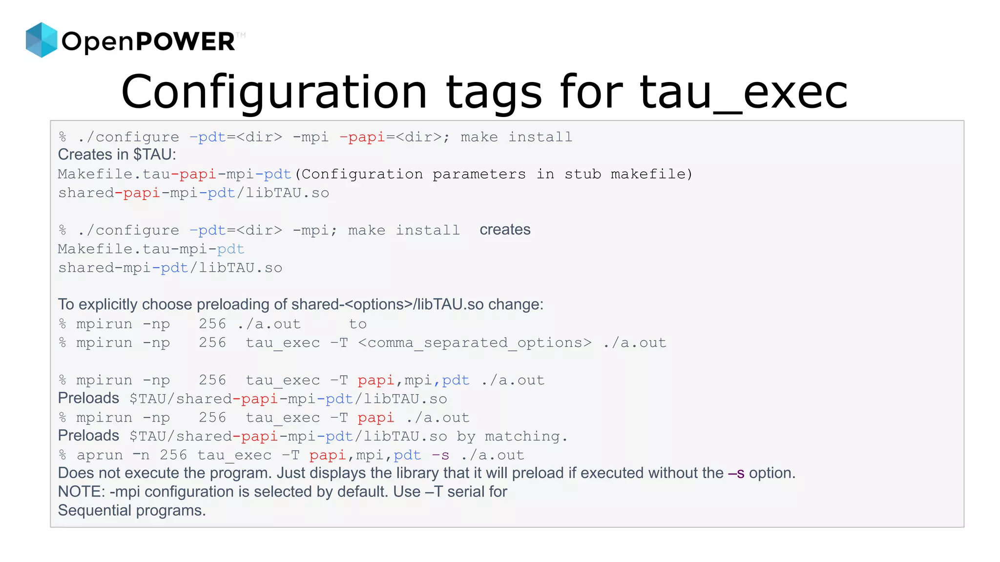 TAU Performance tool using OpenPOWER | PDF